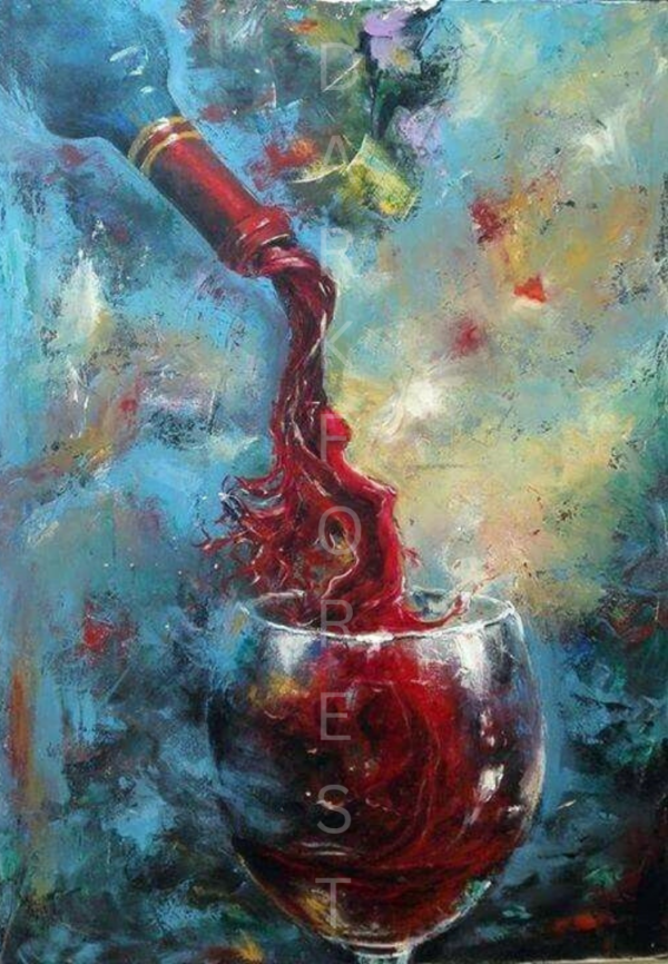 Διακοσμητικό πινακάκι τοίχου- wine- PCOF-010