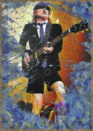 Διακοσμητικό πινακάκι τοίχου- Angus Young- PMUS-011