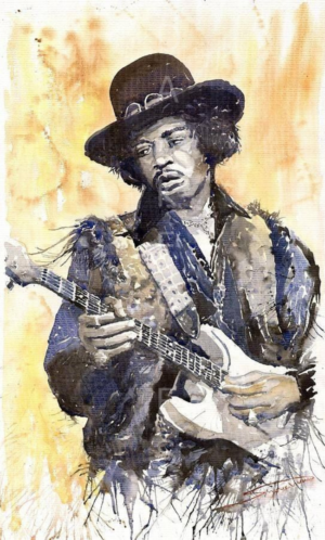 Διακοσμητικό πινακάκι τοίχου- Jimi Hendrix- PMUS-014