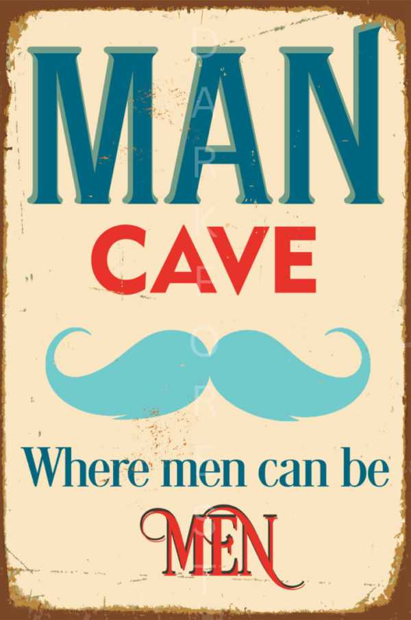 Διακοσμητικό πινακάκι τοίχου- Man Cave- PQUO-078