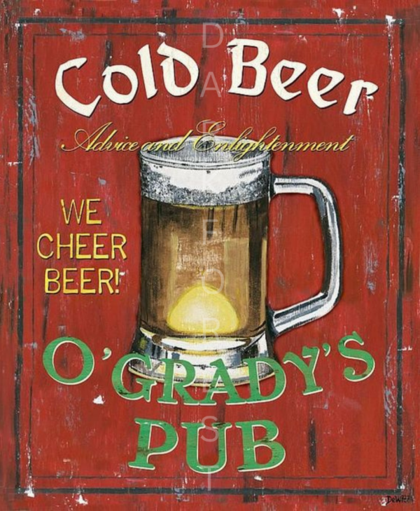 Διακοσμητικό πινακάκι τοίχου- Cold Beer- PCOF-019