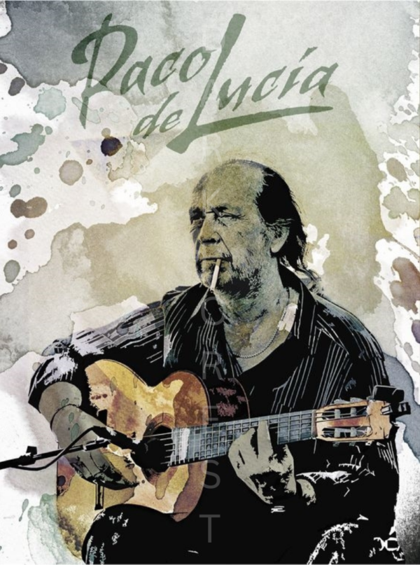 Διακοσμητικό πινακάκι τοίχου- Paco de lucia- PMUS-015