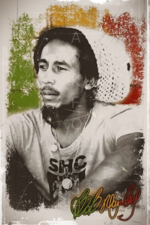 Διακοσμητικό πινακάκι τοίχου- Bob Marley- PMUS-002