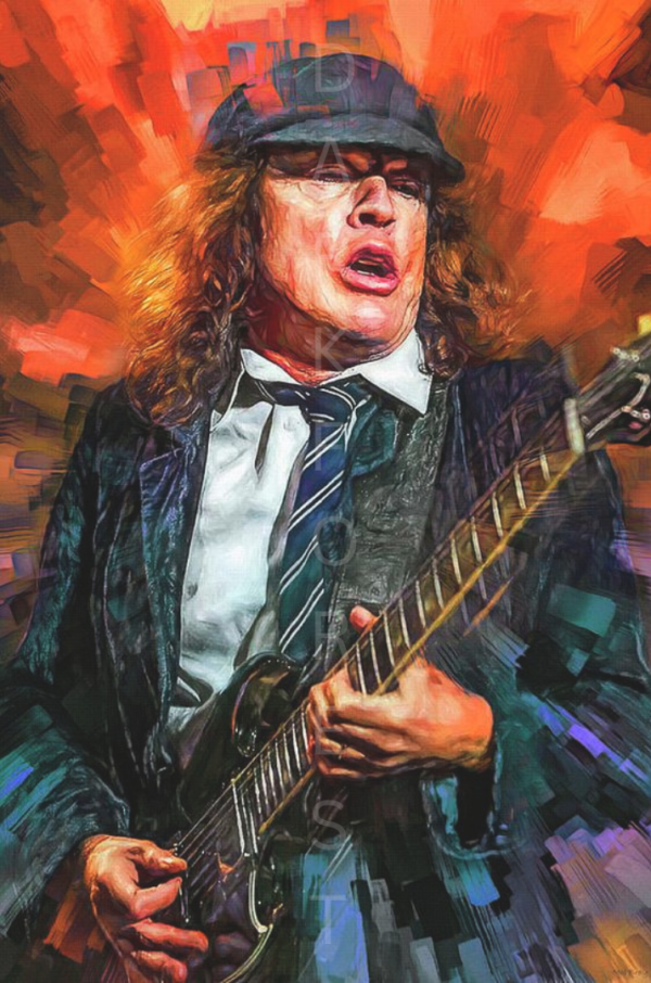 Διακοσμητικό πινακάκι τοίχου- Angus Young- PMUS-009