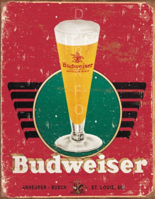 Διακοσμητικό πινακάκι τοίχου- Budweiser- PCOF-026