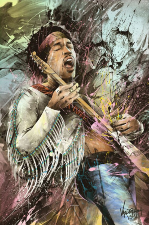 29 Διακοσμητικό πινακάκι τοίχου- Jimi Hendrix- PMUS-024