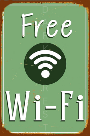 30 Πινακίδα σήμανσης- Free Wifi- PSNG-025
