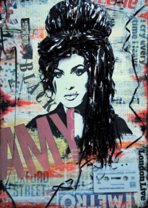 Διακοσμητικό πινακάκι τοίχου- Amy Winehouse- PMUS-027