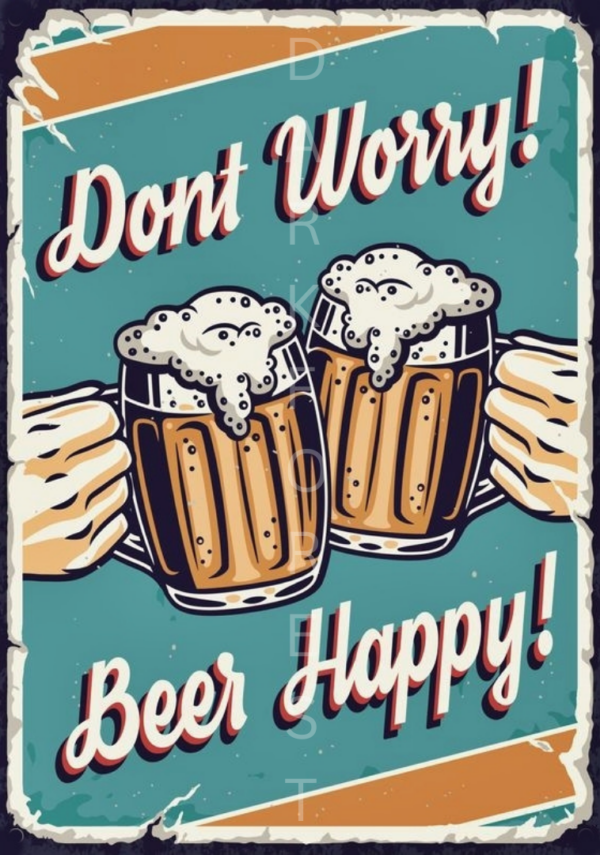 Διακοσμητικό πινακάκι τοίχου-  Dont worry be happy- PCOF-041