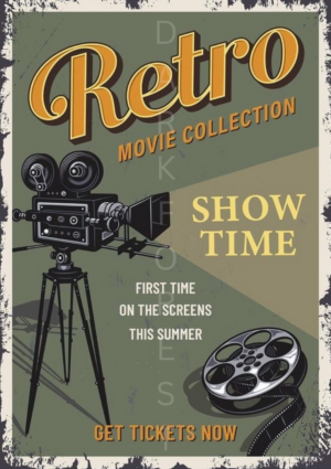 Διακοσμητικό πινακάκι τοίχου- Retro Movie Collection- PCIN-052