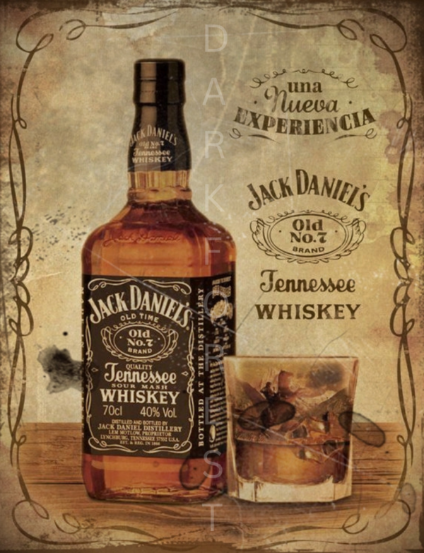 45 Διακοσμητικό πινακάκι τοίχου- Bottle of whiskey- PCOF-045