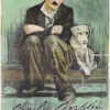 45 Διακοσμητικό πινακάκι τοίχου- Charlie Chaplin A dog's life- PCIN-054