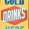 Διακοσμητικό πινακάκι τοίχου- cold drinkw here- PCOF-052