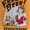 Διακοσμητικό πινακάκι τοίχου- free beer tomorrow- PCOF-053