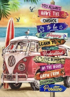 56eabcaf0286fddcf6f3a83434077696 Διακοσμητικό πινακάκι τοίχου- Nomads with a van- PCAR-011