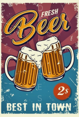 Διακοσμητικό πινακάκι τοίχου- Fresh Beer- PCOF-006