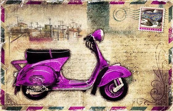 Διακοσμητικό πινακάκι τοίχου- Purple- PCAR-005