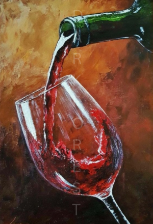 Διακοσμητικό πινακάκι τοίχου- Wine- PCOF-007