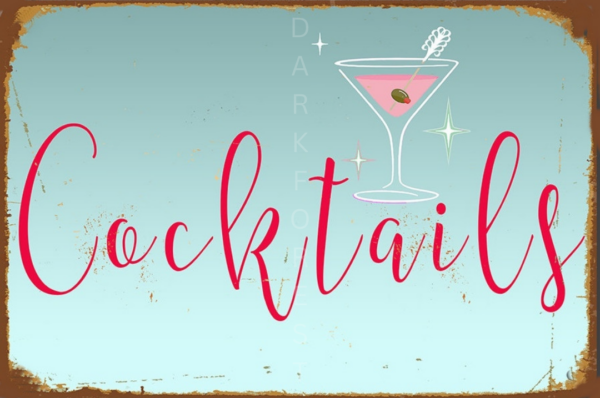 73 Διακοσμητικό πινακάκι τοίχου- cocktails- PCOF-074