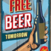 77 Διακοσμητικό πινακάκι τοίχου- free beer- PCOF-077