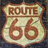 Διακοσμητικό πινακάκι τοίχου- Historic Route 66- PCAR-007