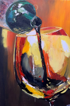 Διακοσμητικό πινακάκι τοίχου- wine- PCOF-085