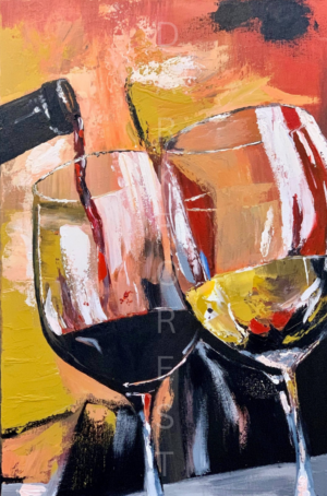 Διακοσμητικό πινακάκι τοίχου- wine-  PCOF-086