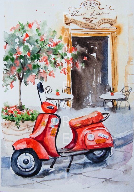 8f200b00e64666b171fa63baf1ec5978 Διακοσμητικό πινακάκι τοίχου-Vespa- PCAR-010