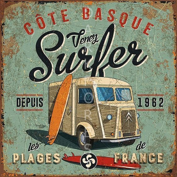 Διακοσμητικό πινακάκι τοίχου- Venez Surfer- PCAR-013