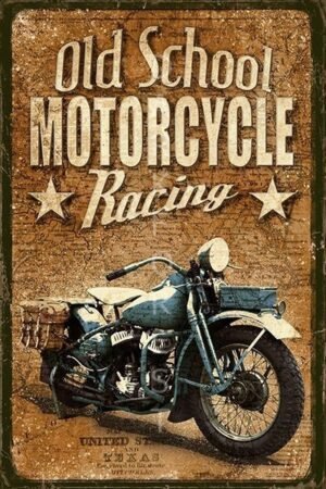 Διακοσμητικό πινακάκι τοίχου- Old School- PCAR-025