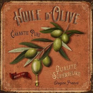 Διακοσμητικό πινακάκι τοίχου- Huile d’olive- PKIT-025