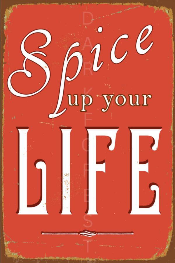 17 Διακοσμητικό πινακάκι τοίχου- Spice up your life- PQUO-002