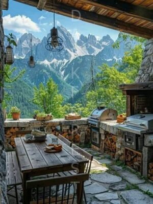 Διακοσμητικό πινακάκι τοίχου- Mountains- PSEA-024