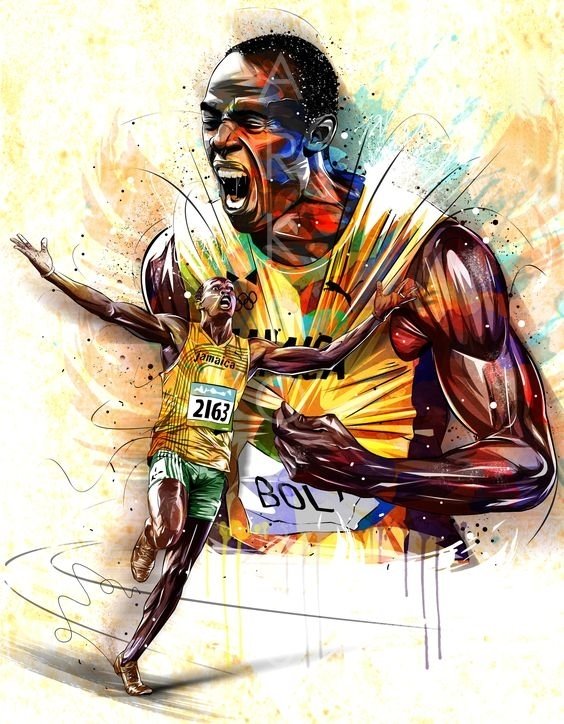 Διακοσμητικό πινακάκι τοίχου- Γιουσέιν Μπολτ- PATH-013