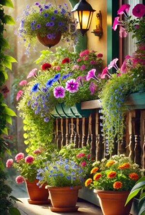 Διακοσμητικό πινακάκι τοίχου- Flowers- PSEA-004