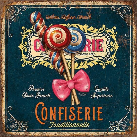 Διακοσμητικό πινακάκι τοίχου- Confiserie- PKIT-036