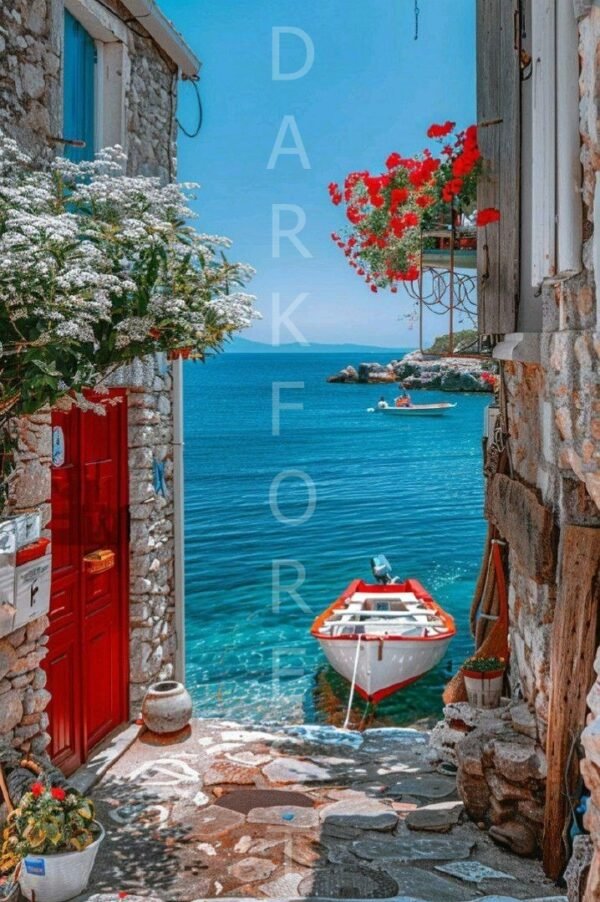 Διακοσμητικό πινακάκι τοίχου- Island- PSEA-018