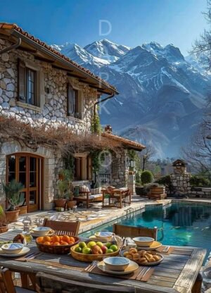 Διακοσμητικό πινακάκι τοίχου- Stone house- PSEA-019