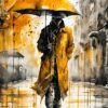 Διακοσμητικό πινακάκι τοίχου- The umbrella man- PATH-005