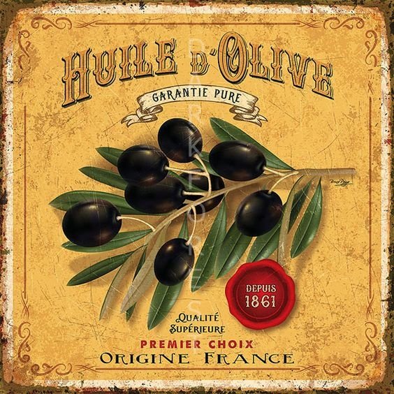 Διακοσμητικό πινακάκι τοίχου- Huile d'olive- PKIT-007