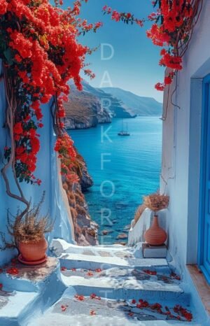 Διακοσμητικό πινακάκι τοίχου- Island- PSEA-022