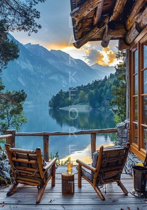 Διακοσμητικό πινακάκι τοίχου- Lake- PSEA-009