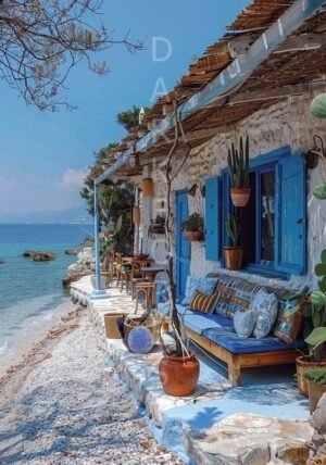 Διακοσμητικό πινακάκι τοίχου- Island- PSEA-017