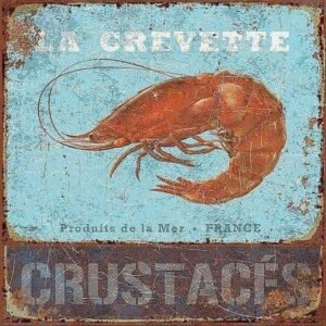 Διακοσμητικό πινακάκι τοίχου- La crevette- PKIT-031