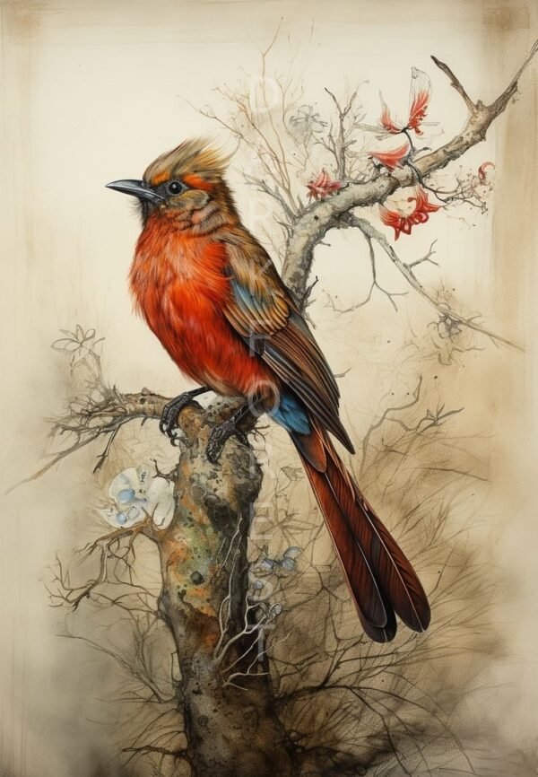 Διακοσμητικό πινακάκι τοίχου- Bird- PANI-015