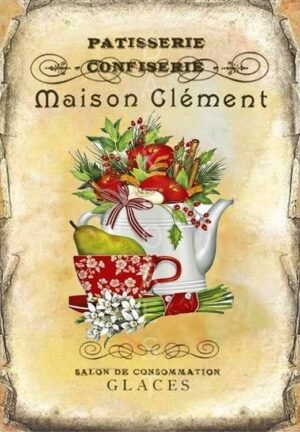 Διακοσμητικό πινακάκι τοίχου-Patisserie confiserie- PKIT-014