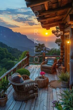 Διακοσμητικό πινακάκι τοίχου- Balcony- PSEA-030