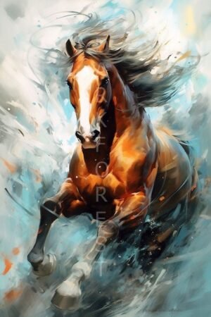 9667f7a0fa53f8aa69991c3e51b55405 Διακοσμητικό πινακάκι τοίχου- Horse- PANI-012