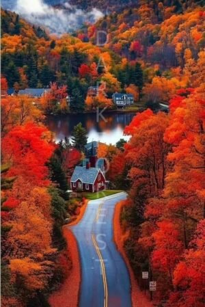 Διακοσμητικό πινακάκι τοίχου- Red Road- PSEA-029