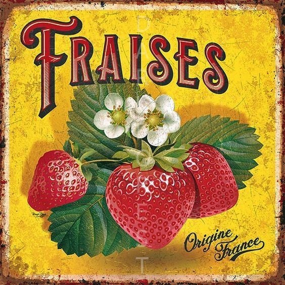 Διακοσμητικό πινακάκι τοίχου- Fraises- PKIT-016